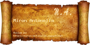 Miron Antonella névjegykártya